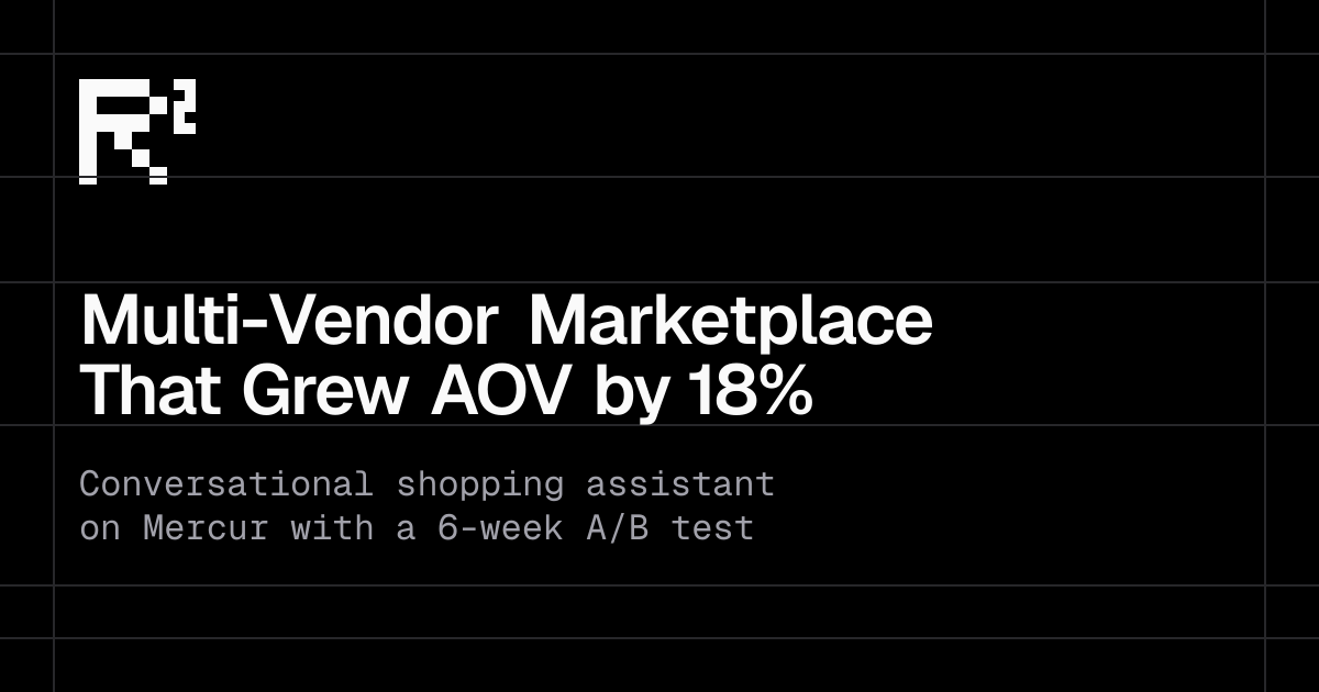 Building a Multi-Vendor Marketplace That Grew AOV by 18%